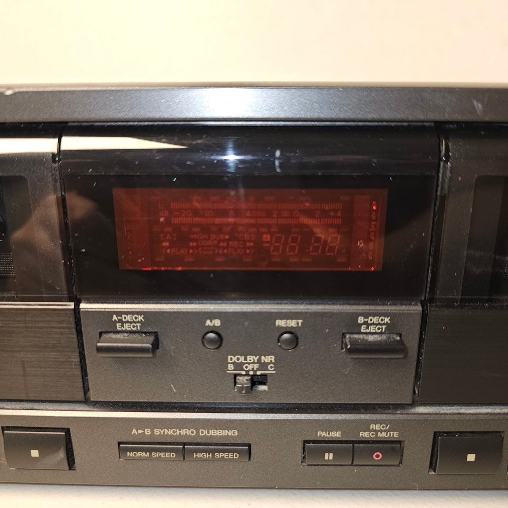 JVC TD-W75 Stereo Double Cassette Deck Dolby B-C NR Full Logic Control Black - Picture 8 of 10